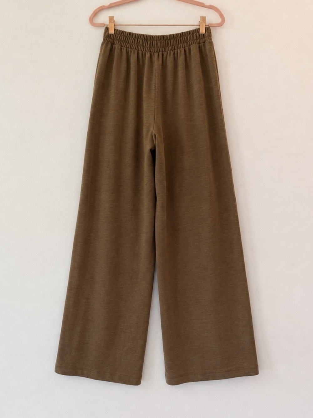 NWT Z Supply Andre Wide Leg Pants Milkshake Brown High Rise Textured Knit XS - Picture 7 of 8
